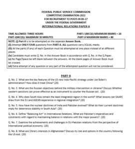 CSS international relations 2022 paper(b)