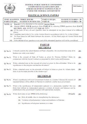 CSS-political-science-paper-2018-PAPER-I