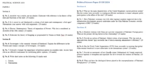 Political Science Paper CSS 2024 (a & b)