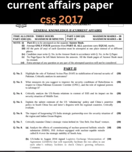 css current affairs paper 2017