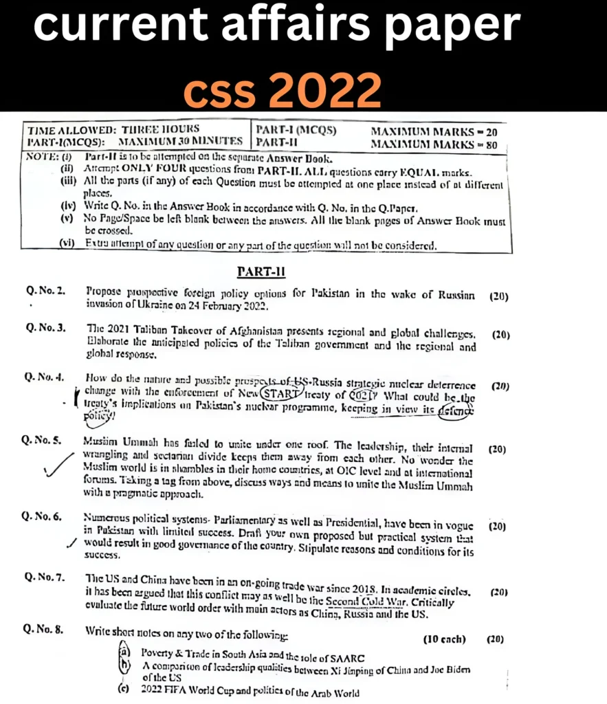 css current affairs paper 2022