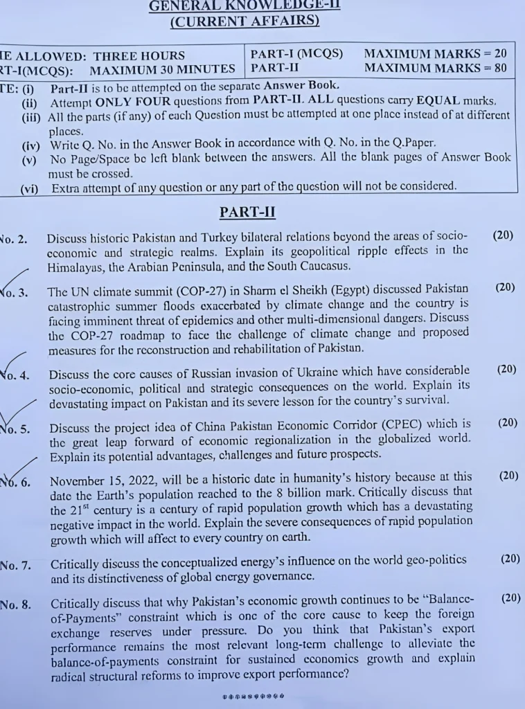 css current affairs paper 2023