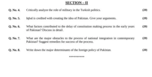 css political science paper 2019 paper b section-II