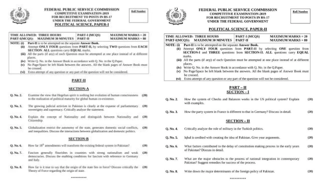 css political science paper 2019