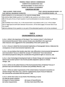 CSS Environmental Science Paper 2016